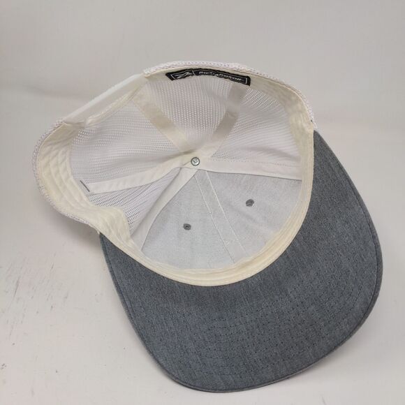 Richardson Mens Gnarlhorn Snapback Mesh Back Hat White Gray Adjustable - Picture 9 of 12